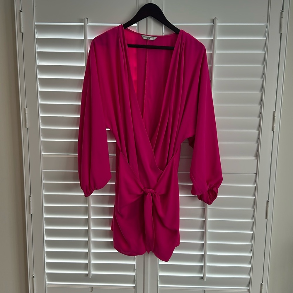 Amanda Uprichard Calabra Dress in Hot Pink, Size Large